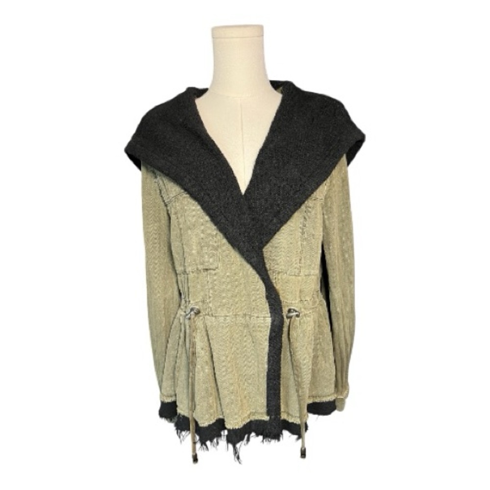 EUC Free People army green slouchy drawcord waist utility jacket | size S